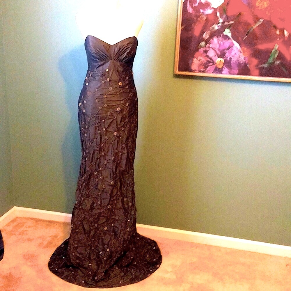 Dina Bar-El Designer olive green gown
